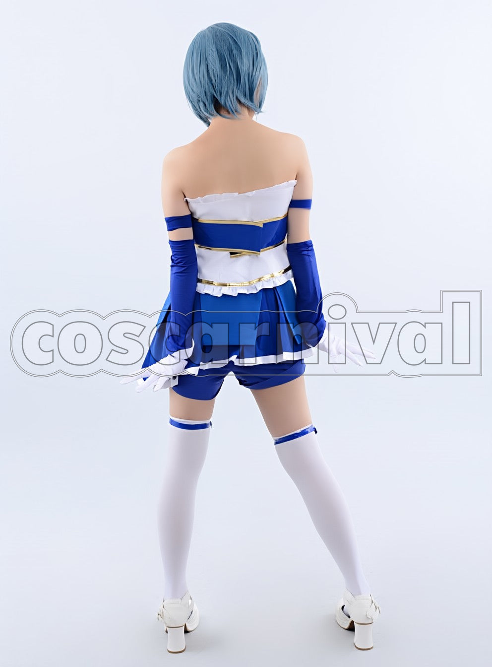 Magica Sayaka Miki cosplay costume from Puella Magi Madoka, back view