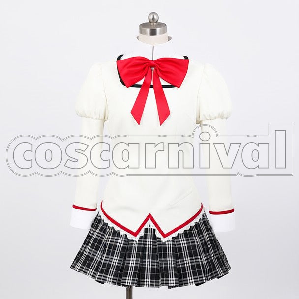 Magica Madoka Kaname Mitakihara Middle School Girls cosplay costume from Puella Magi Madoka, front view