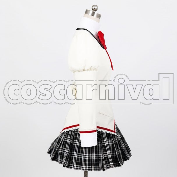 Magica Madoka Kaname Mitakihara Middle School Girls cosplay costume from Puella Magi Madoka, side view