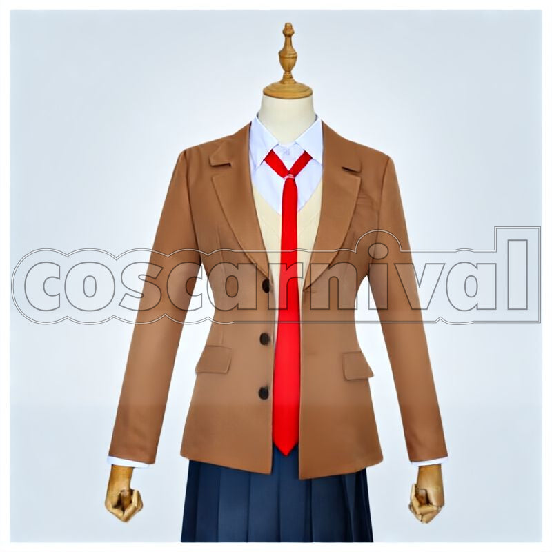 Not Dream of Bunny Girl Senpai Mai Sakurajima Minegahara High School Uniform Cosplay cosplay costume from Rascal Does, front view 1