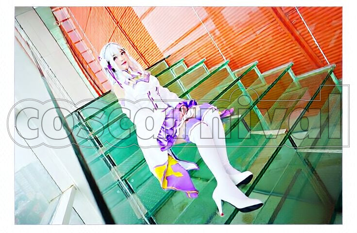 Life in Another World Emilia Cosplay cosplay costume from Re:Zero − Starting, front view 4