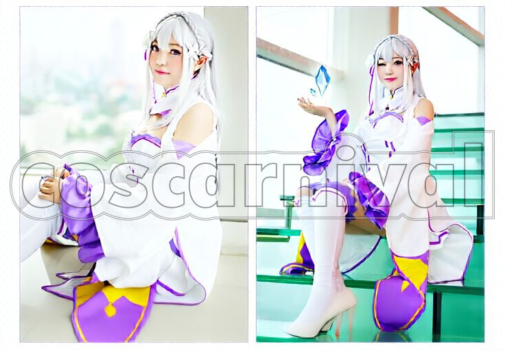 Life in Another World Emilia Cosplay cosplay costume from Re:Zero − Starting, front view 8