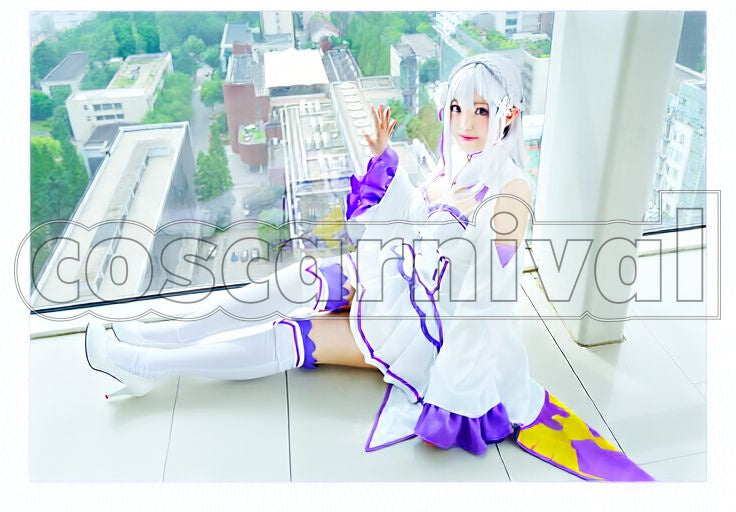 Life in Another World Emilia Cosplay cosplay costume from Re:Zero − Starting, front view 9