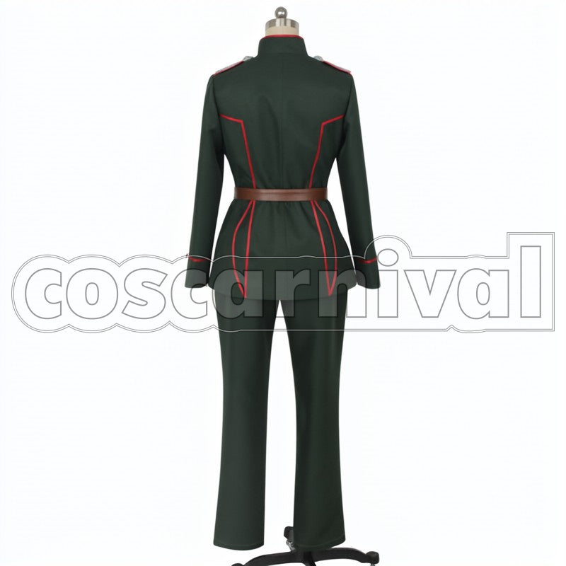 the Evil Tanya Degurechaff cosplay costume from Saga of Tanya, back view