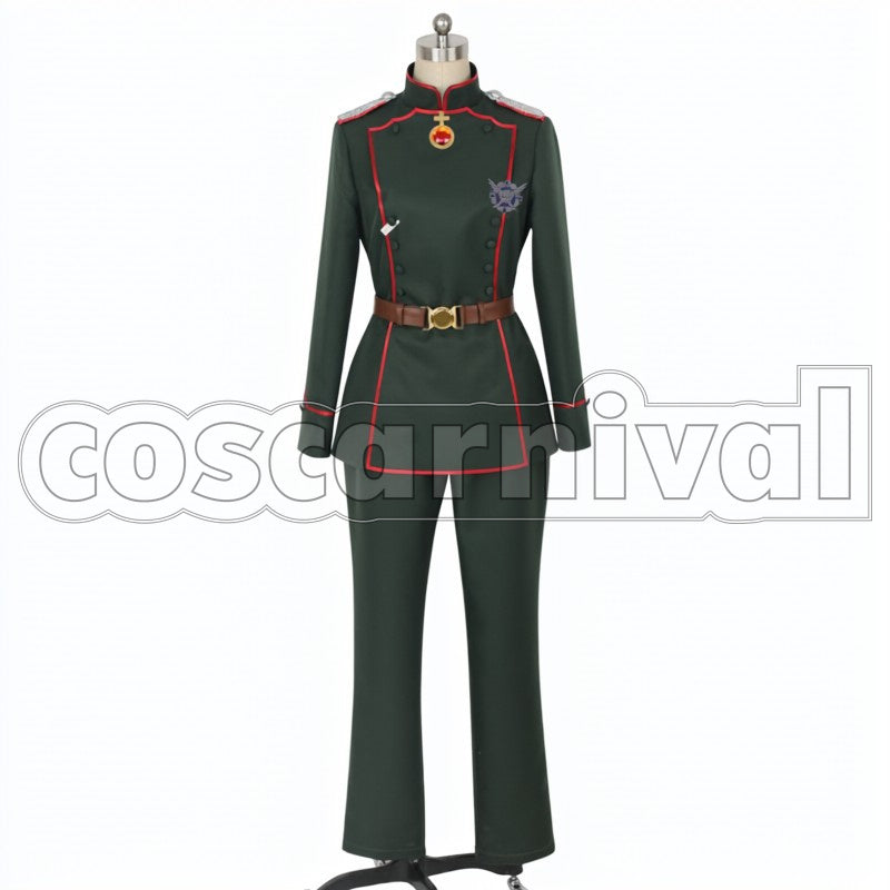 the Evil Tanya Degurechaff cosplay costume from Saga of Tanya, front view