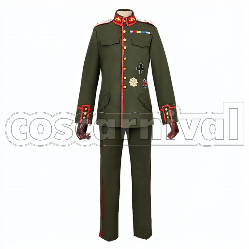 the Evil Zettour cosplay costume from Saga of Tanya, front view