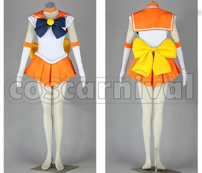Sailor Venus cosplay costume from Sailor Moon, front view