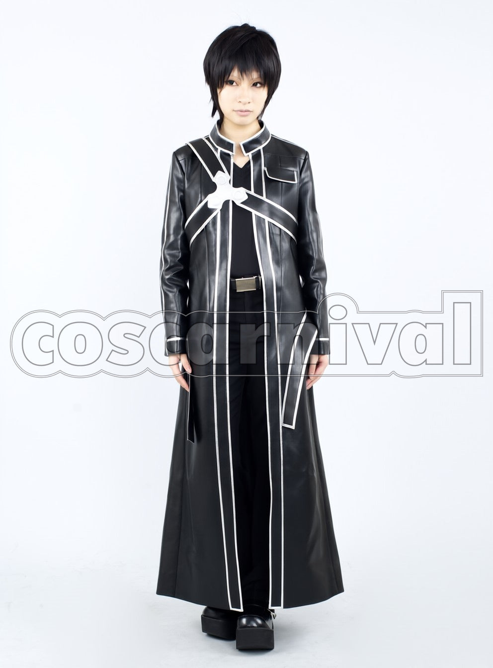 sao Kirito Kazuto Kirigaya Black cosplay costume from Sword Art Online, front view 2