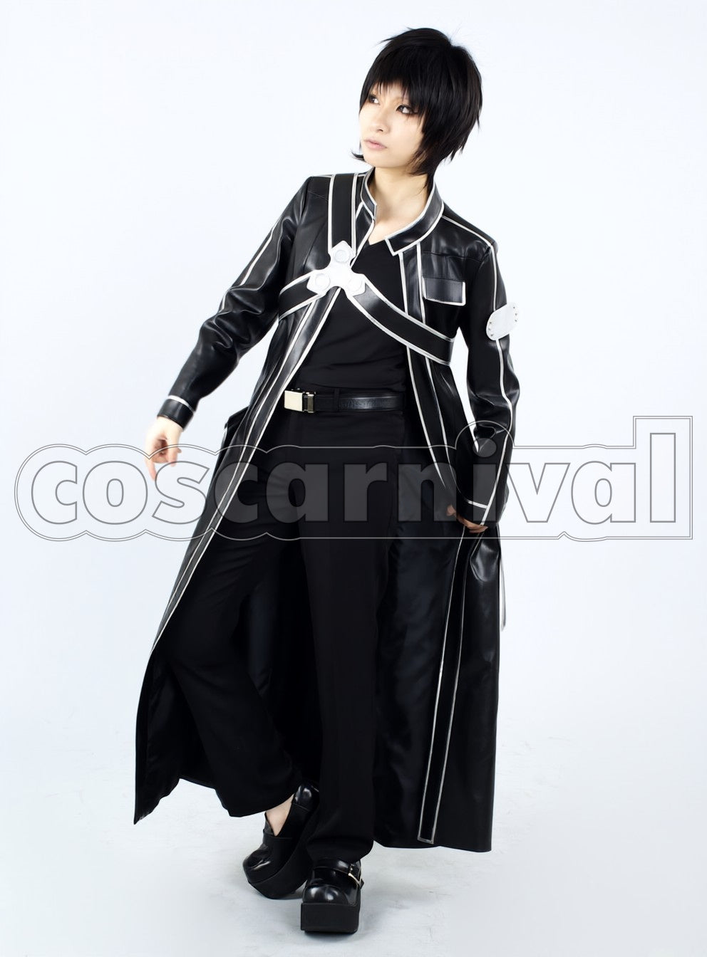 sao Kirito Kazuto Kirigaya Black cosplay costume from Sword Art Online, front view 4