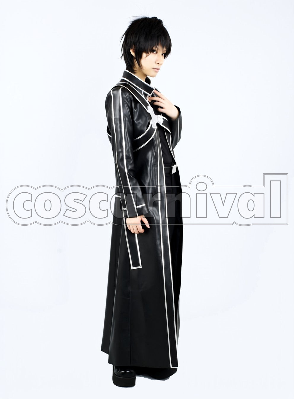 sao Kirito Kazuto Kirigaya Black cosplay costume from Sword Art Online, side view 5