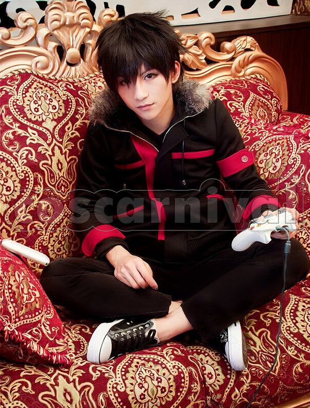 sao Kirito Kazuto Kirigaya cosplay costume from Sword Art Online, front view