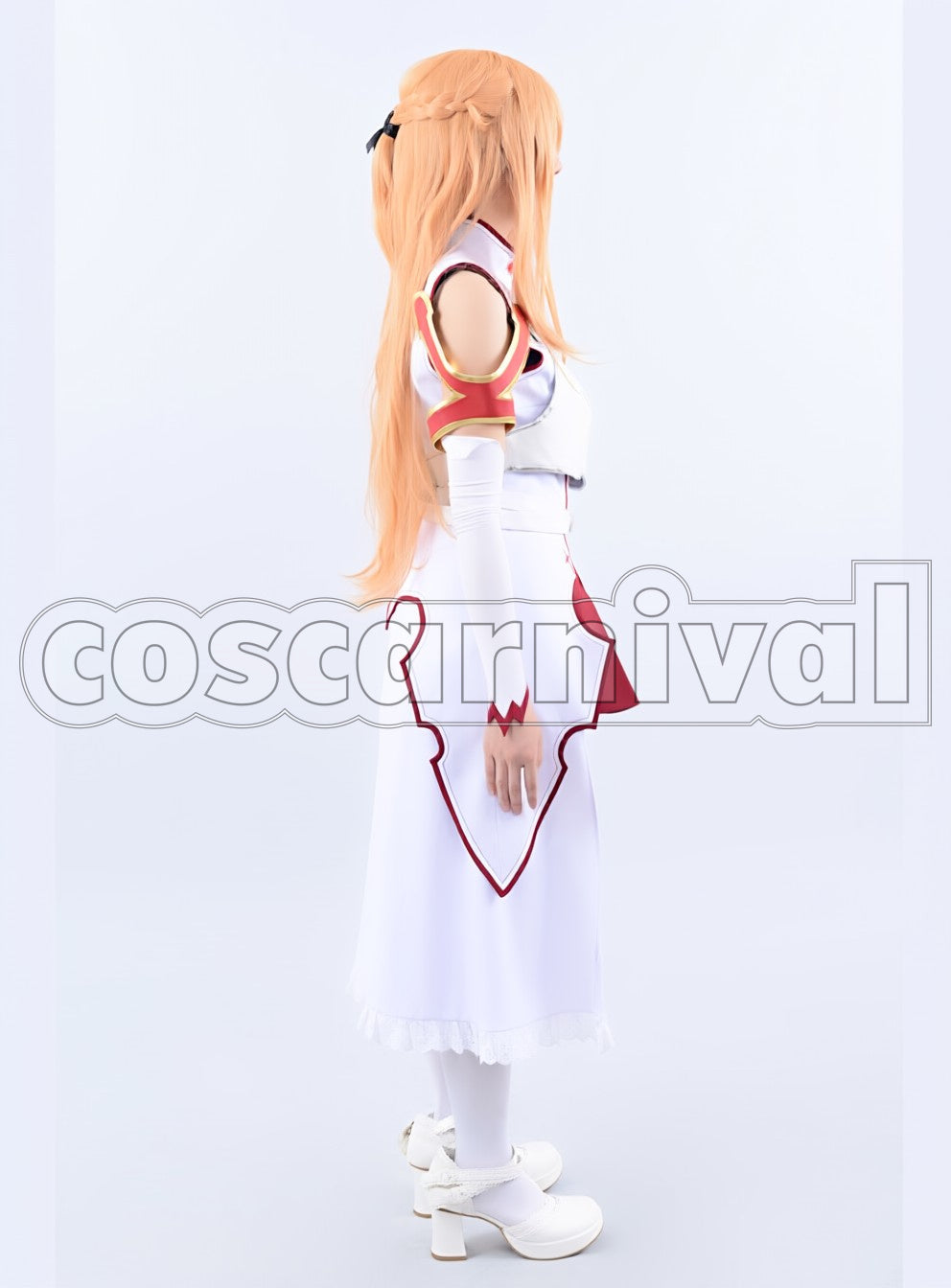 sao Asuna Asuna Yuuki Battle Outfit cosplay costume from Sword Art Online, side view 2