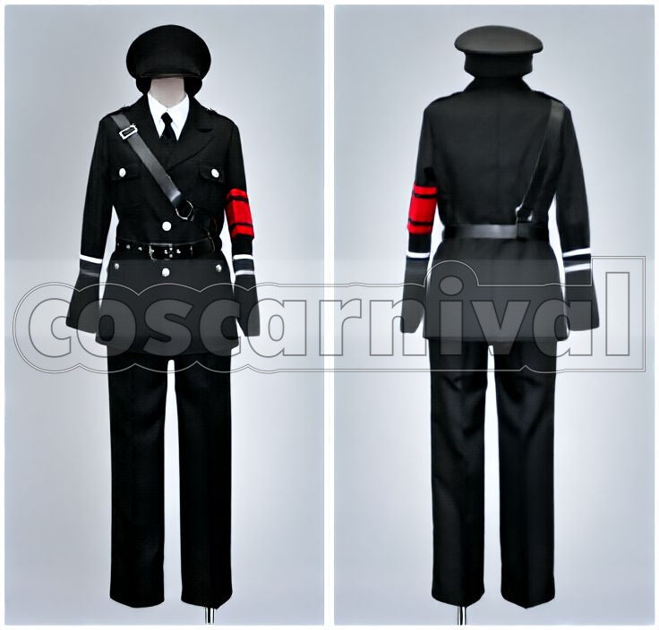 Chi Shiki Black Military Uniform Cosplay cosplay costume from Togainu no, detail-1