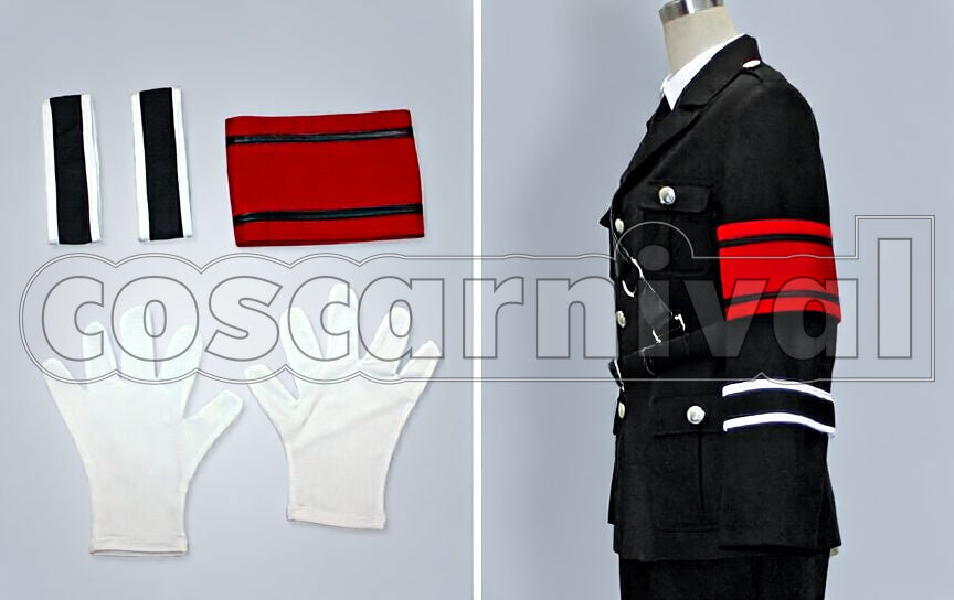 Chi Shiki Black Military Uniform Cosplay cosplay costume from Togainu no, detail-4