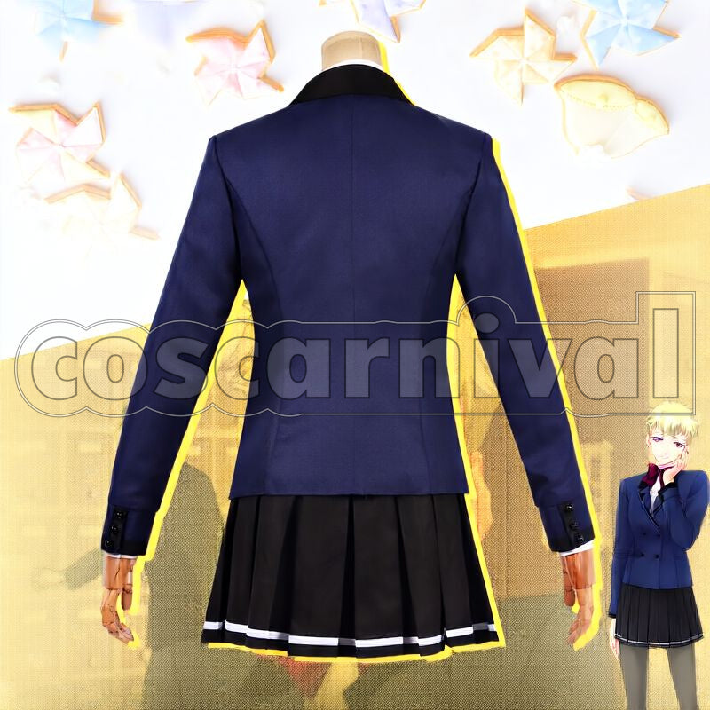Girl's Side 4th Heart Michiru Hanatsubaki Habataki Academy Girls' School Uniform Cosplay cosplay costume from Tokimeki Memorial, back view