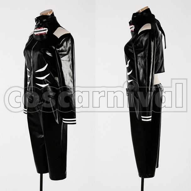 Kaneki Kaneki Eyepatch Centipede cosplay costume from Tokyo Ghoul Ken, front view 2