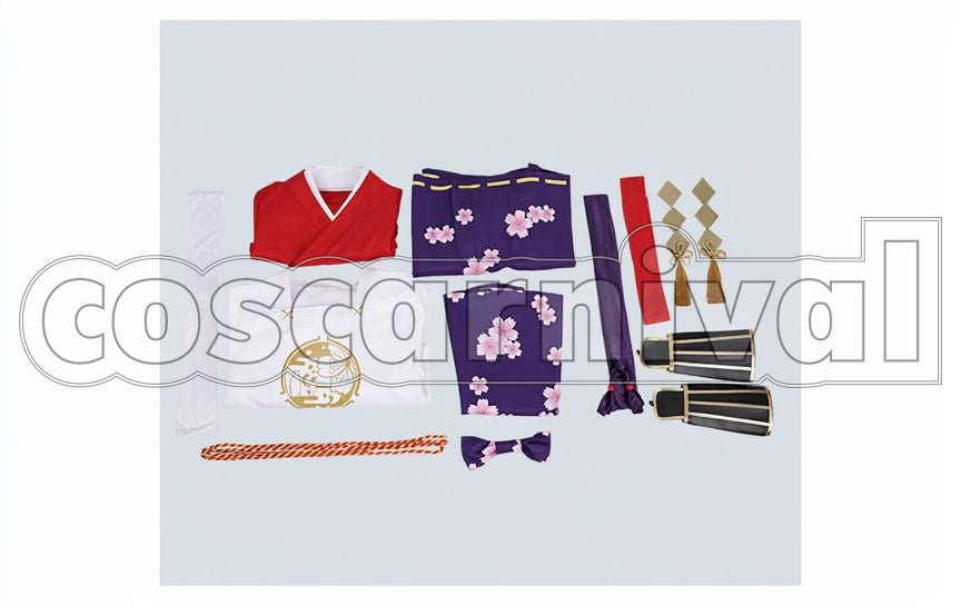 Jiroutachi Kiwame Cosplay cosplay costume from Touken Ranbu, set view