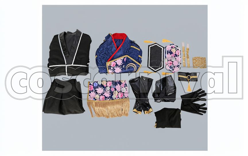 Atsukashiyama Ibun Mikazuki Munechika Cosplay cosplay costume from Touken Ranbu Musical, set view