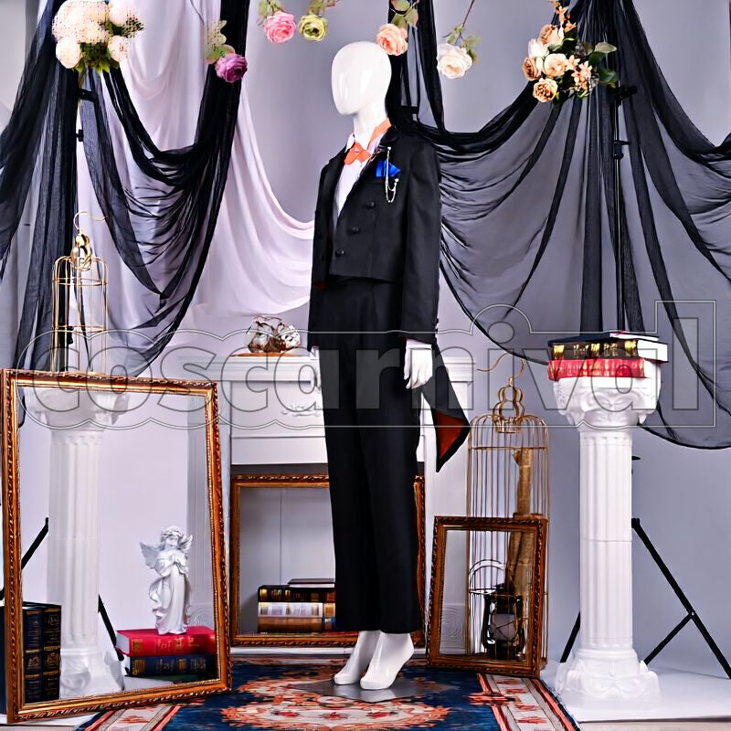 Kotobuki Celebration Formal Wear Mutsunokami Yoshiyuki Tailcoat Cosplay cosplay costume from Touken Ranbu Musical, front view 3