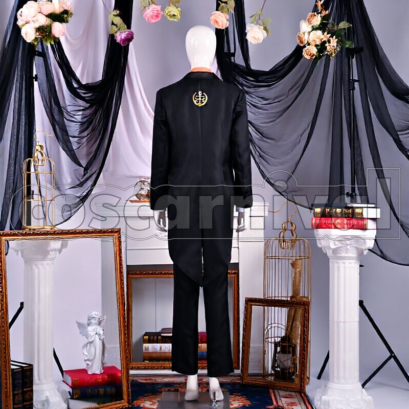 Kotobuki Celebration Formal Wear Mutsunokami Yoshiyuki Tailcoat Cosplay cosplay costume from Touken Ranbu Musical, back view 1