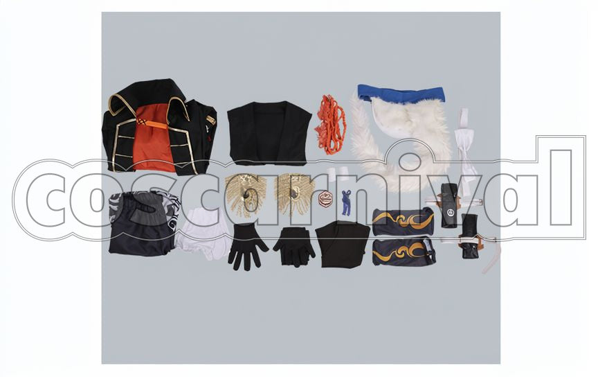 Mutsunokami Yoshiyuki Kiwame Cosplay cosplay costume from Touken Ranbu, set view