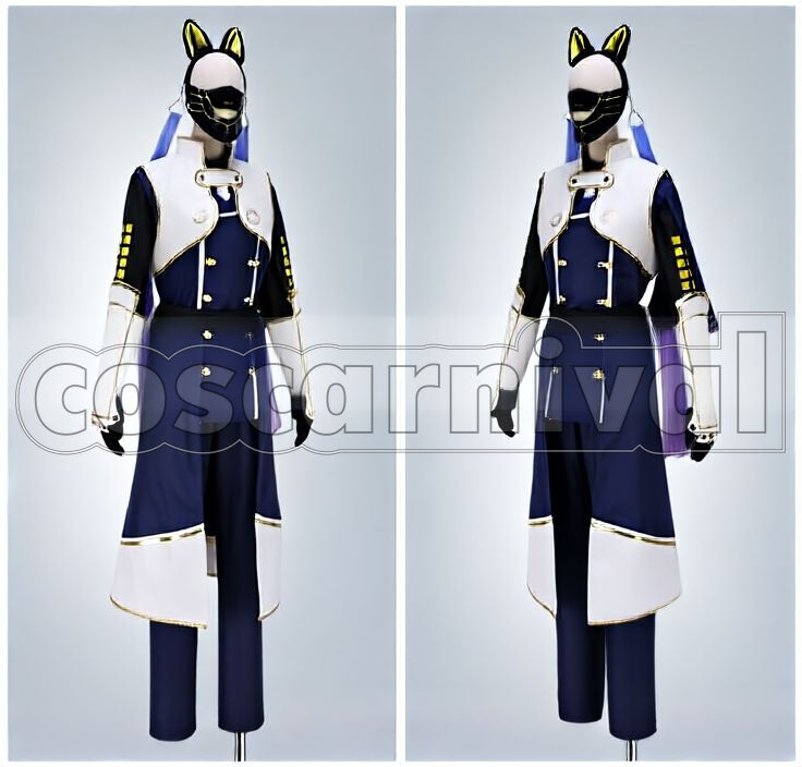 Nakigitsune Kiwame Cosplay cosplay costume from Touken Ranbu, front view 4