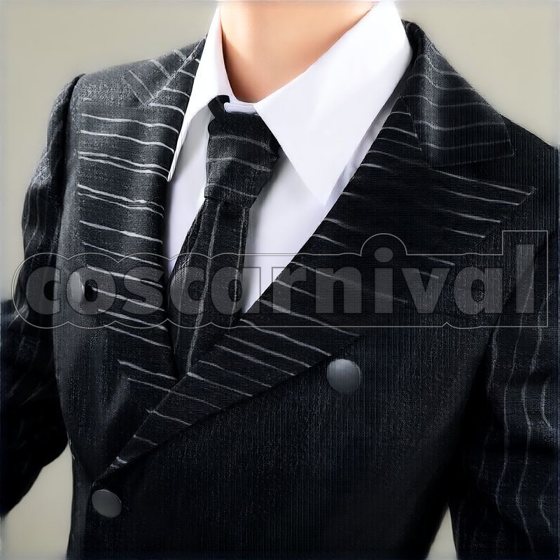 Ashengrotto Lost in the Book with Tim Burton's The Nightmare Before Christmas Halloween Cosplay cosplay costume from Disney Twisted-Wonderland Azul, front view 6