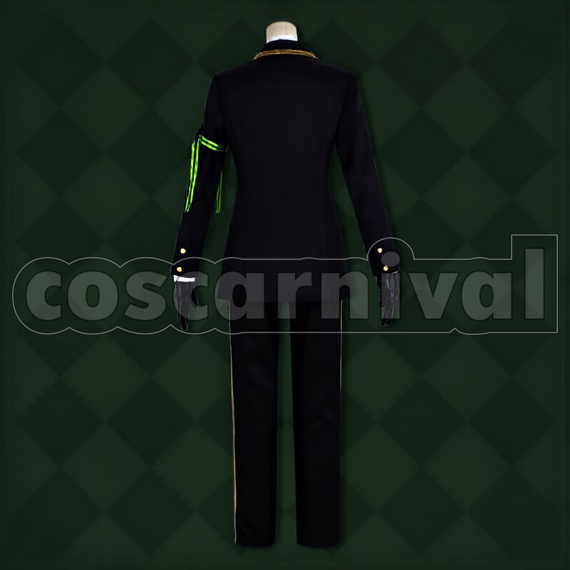Draconia, Sebek Zigvolt Diasomnia School Uniform Cosplay cosplay costume from Disney Twisted-Wonderland Malleus, back view