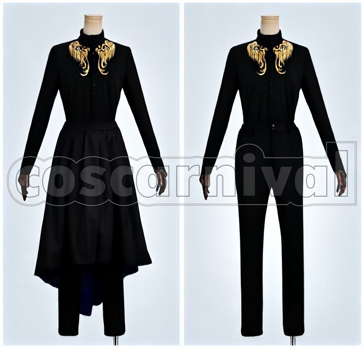 Rosehearts, Leona Kingscholar, Ace Trappola, Idia Shroud, All Members Ceremonial Robes Cosplay cosplay costume from Disney Twisted-Wonderland Riddle, front view 3