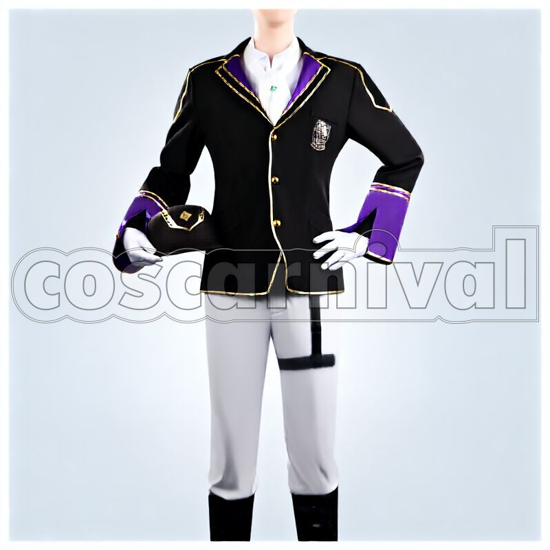 Riddle Rosehearts Equestrian Club Club Wear Cosplay cosplay costume from Disney Twisted-Wonderland Silver, front view 1