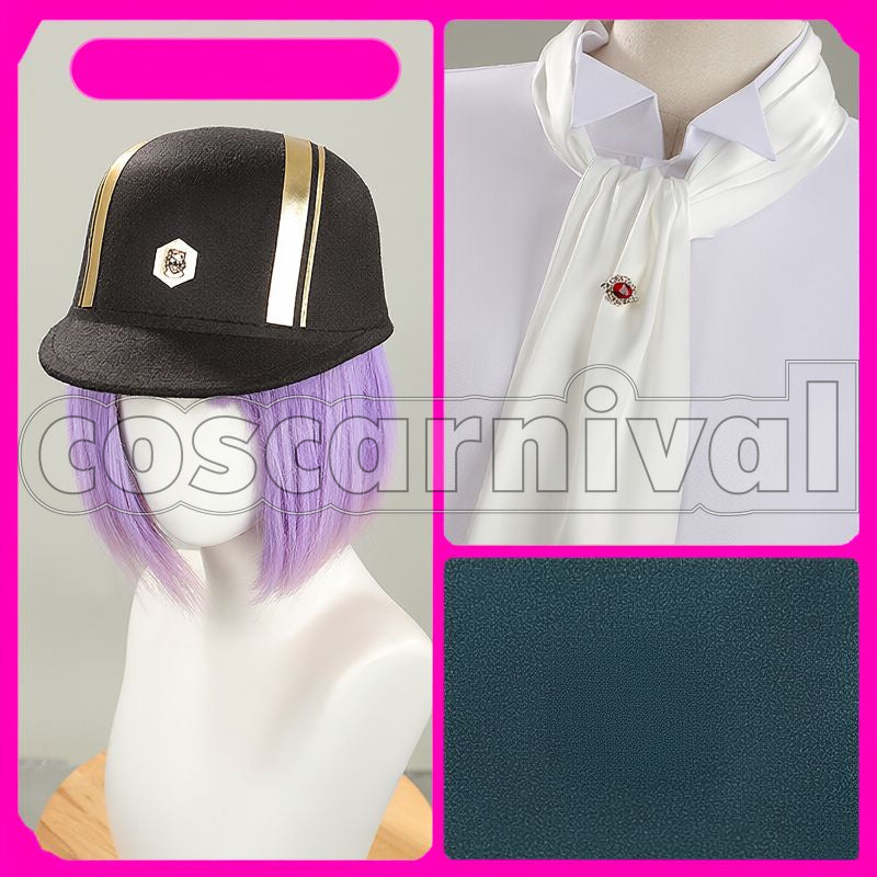 Riddle Rosehearts Equestrian Club Club Wear Cosplay cosplay costume from Disney Twisted-Wonderland Silver, accessory set view 2