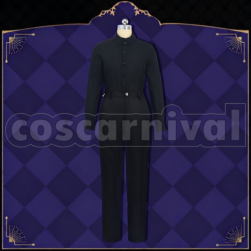 Shroud Glorious Masquerade: Let the Bell of Solace Ring Cosplay cosplay costume from Disney Twisted-Wonderland Idia, front view 6