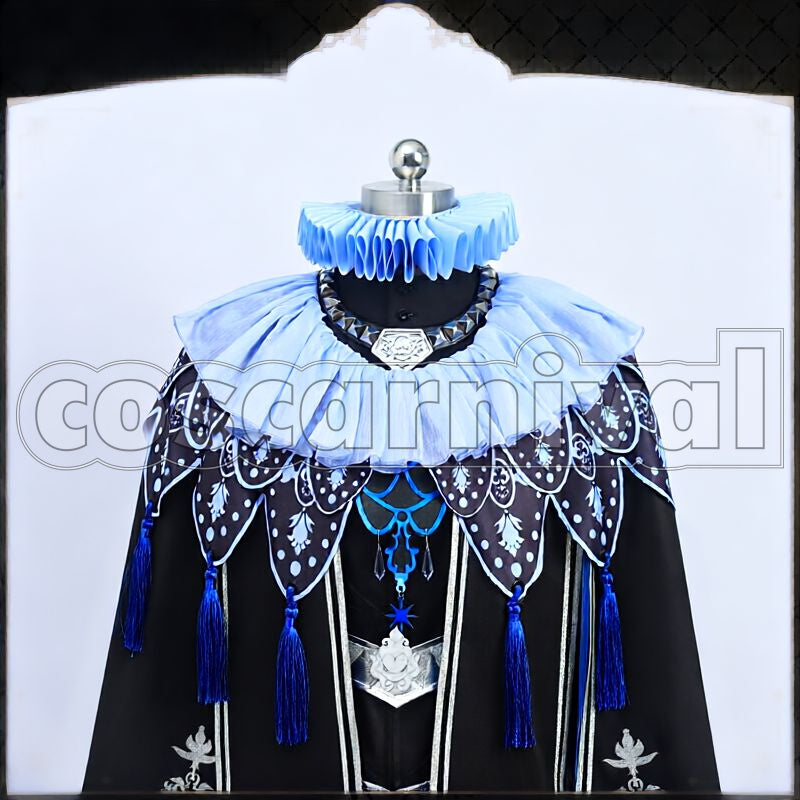 Shroud Glorious Masquerade: Let the Bell of Solace Ring Cosplay cosplay costume from Disney Twisted-Wonderland Idia, front view 7
