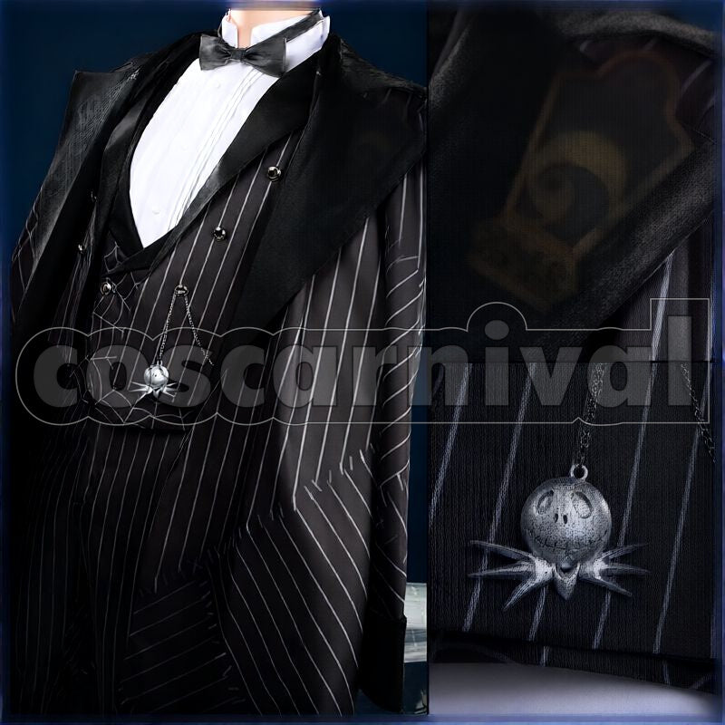 Kingscholar Lost in the Book with Tim Burton's The Nightmare Before Christmas Halloween Cosplay cosplay costume from Disney Twisted-Wonderland Leona, front view 6