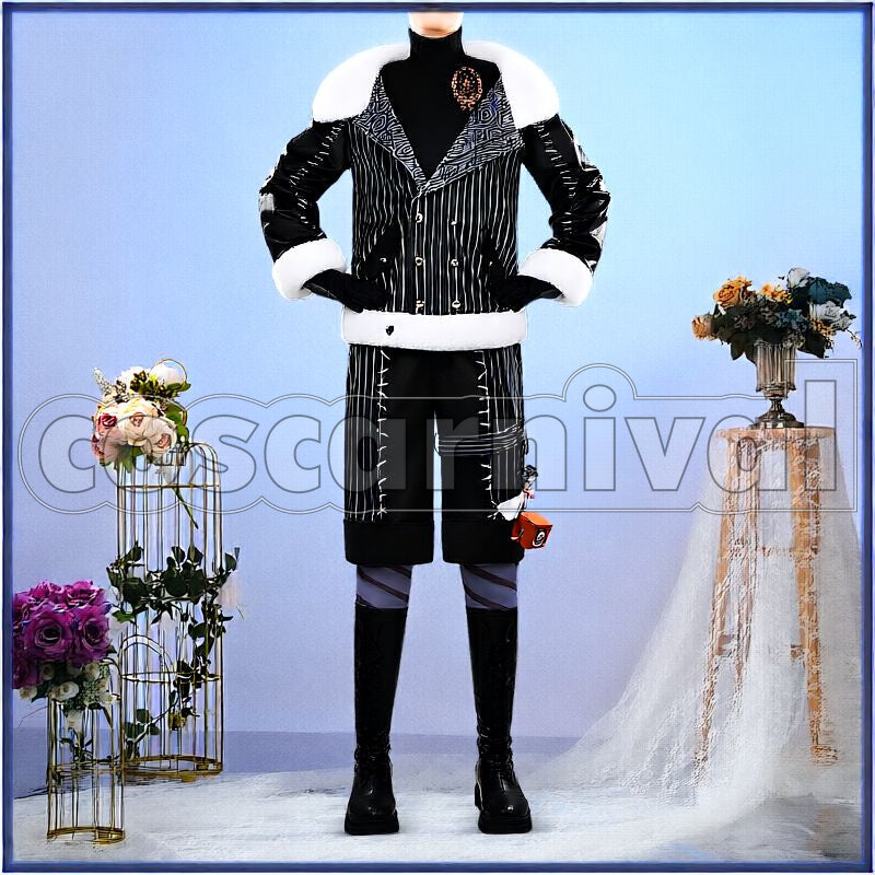 Vanrouge Lost in the Book with Tim Burton's The Nightmare Before Christmas First Christmas Cosplay cosplay costume from Disney Twisted-Wonderland Lilia, front view 2