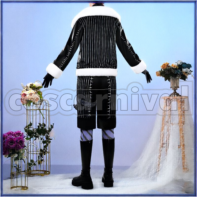 Vanrouge Lost in the Book with Tim Burton's The Nightmare Before Christmas First Christmas Cosplay cosplay costume from Disney Twisted-Wonderland Lilia, back view