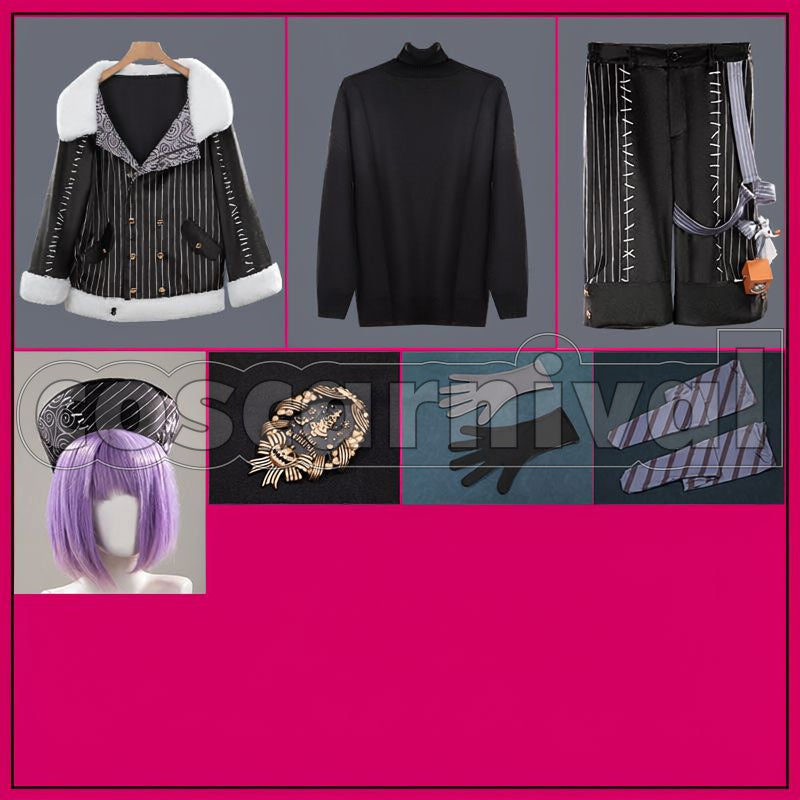Vanrouge Lost in the Book with Tim Burton's The Nightmare Before Christmas First Christmas Cosplay cosplay costume from Disney Twisted-Wonderland Lilia, set view