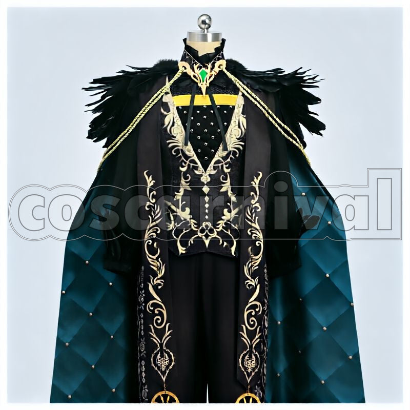 Draconia Glorious Masquerade: Let the Bell of Solace Ring Cosplay cosplay costume from Disney Twisted-Wonderland Malleus, front view 1