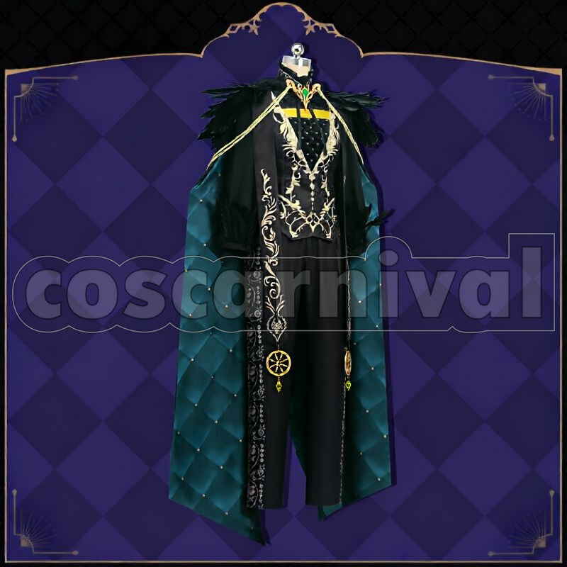 Draconia Glorious Masquerade: Let the Bell of Solace Ring Cosplay cosplay costume from Disney Twisted-Wonderland Malleus, front view 3