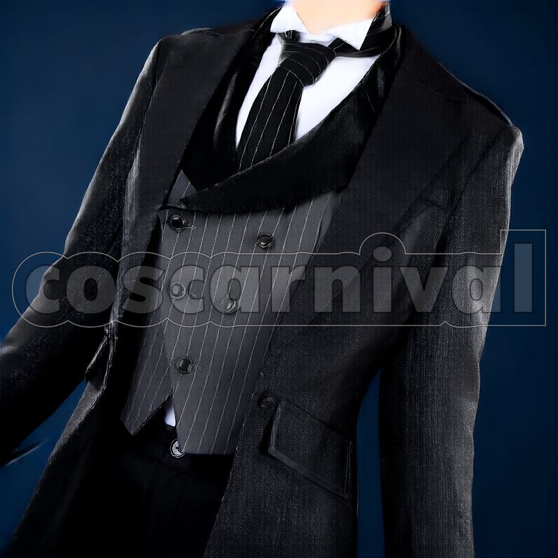 Draconia Lost in the Book with Tim Burton's The Nightmare Before Christmas Halloween Cosplay cosplay costume from Disney Twisted-Wonderland Malleus, detail-1
