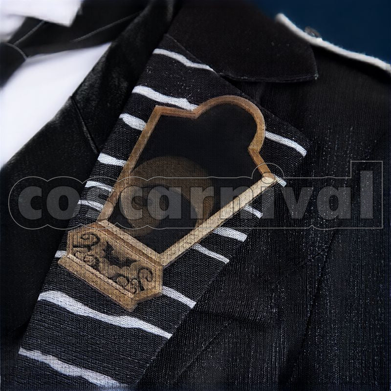 Draconia Lost in the Book with Tim Burton's The Nightmare Before Christmas Halloween Cosplay cosplay costume from Disney Twisted-Wonderland Malleus, detail-2