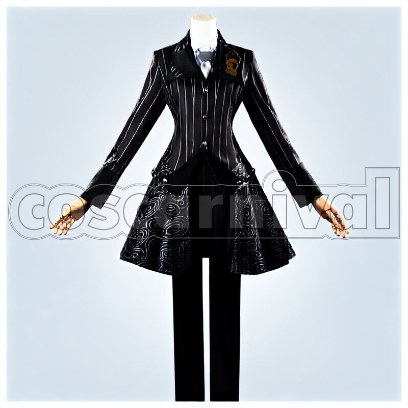 Rosehearts Lost in the Book with Tim Burton's The Nightmare Before Christmas Halloween Cosplay cosplay costume from Disney Twisted-Wonderland Riddle, front view 1