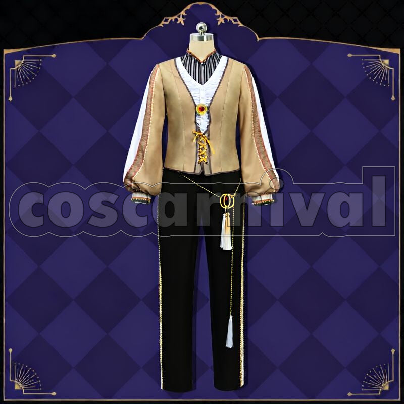 Bucchi Glorious Masquerade: Let the Bell of Solace Ring Cosplay cosplay costume from Disney Twisted-Wonderland Ruggie, front view 4