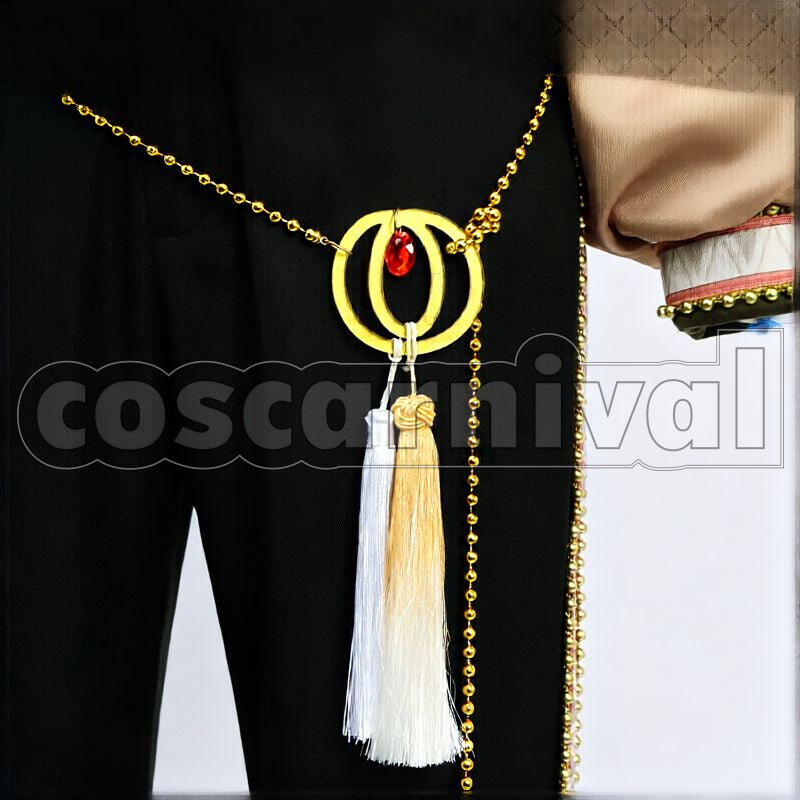 Bucchi Glorious Masquerade: Let the Bell of Solace Ring Cosplay cosplay costume from Disney Twisted-Wonderland Ruggie, accessory view