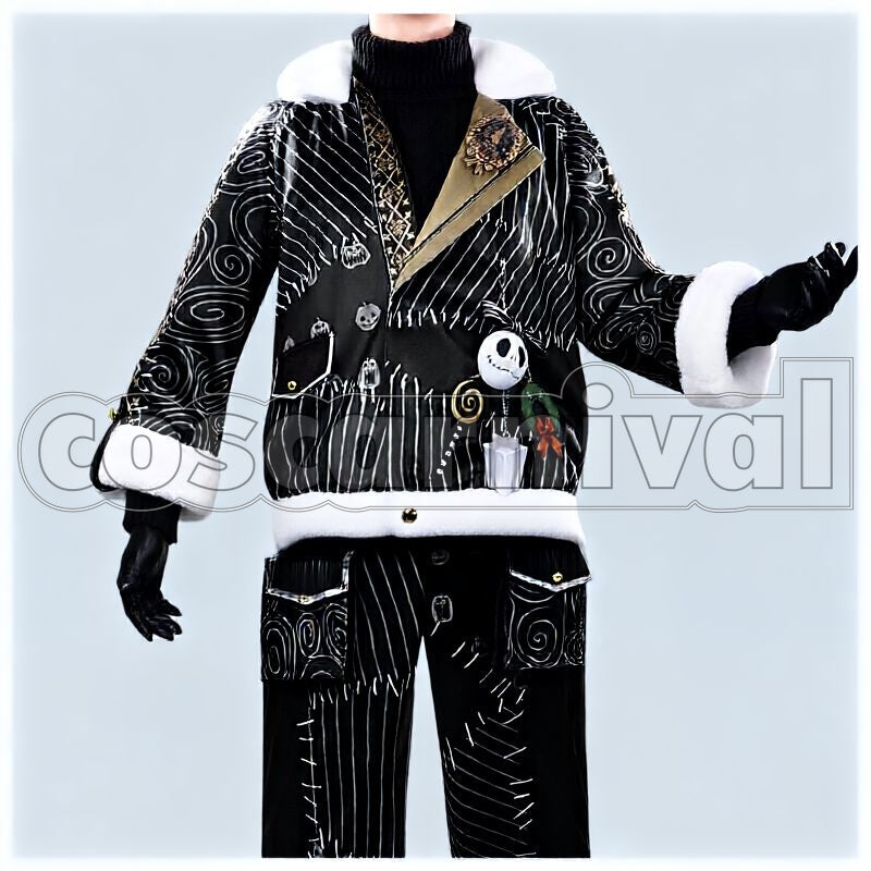 Bucchi Lost in the Book with Tim Burton's The Nightmare Before Christmas First Christmas Cosplay cosplay costume from Disney Twisted-Wonderland Ruggie, front view 1