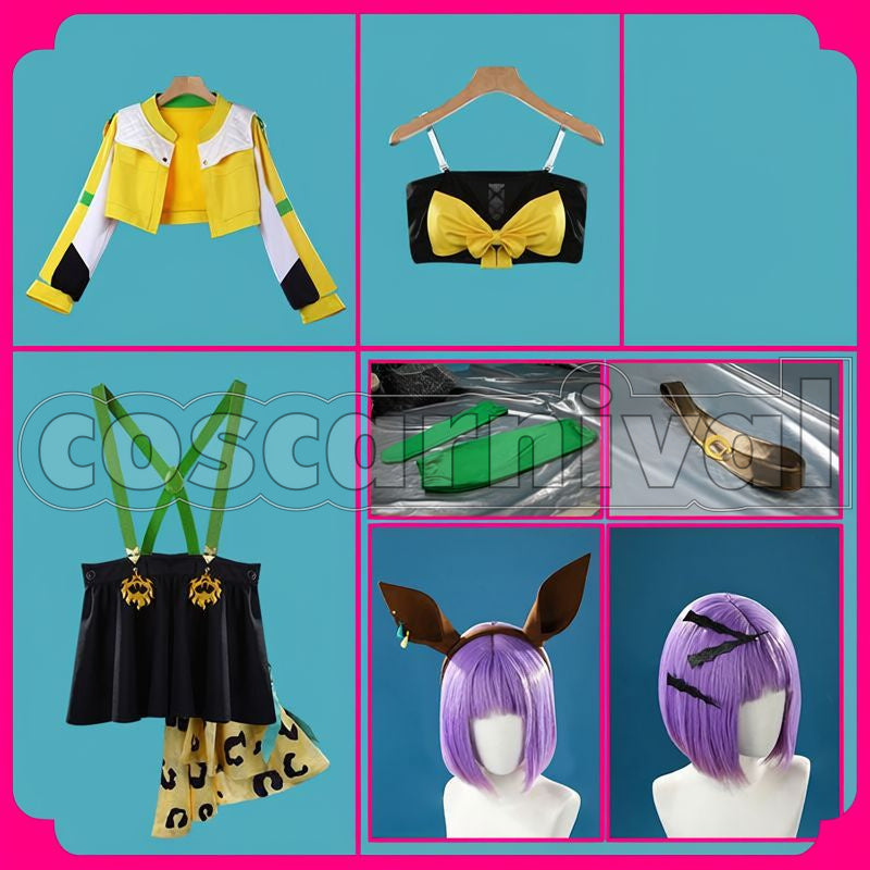 Jungle Pocket Race Outfit Cosplay cosplay costume from Umamusume: Pretty Derby, set view