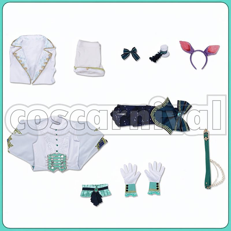 Mejiro McQueen End of the Skies Cosplay cosplay costume from Umamusume: Pretty Derby, set view