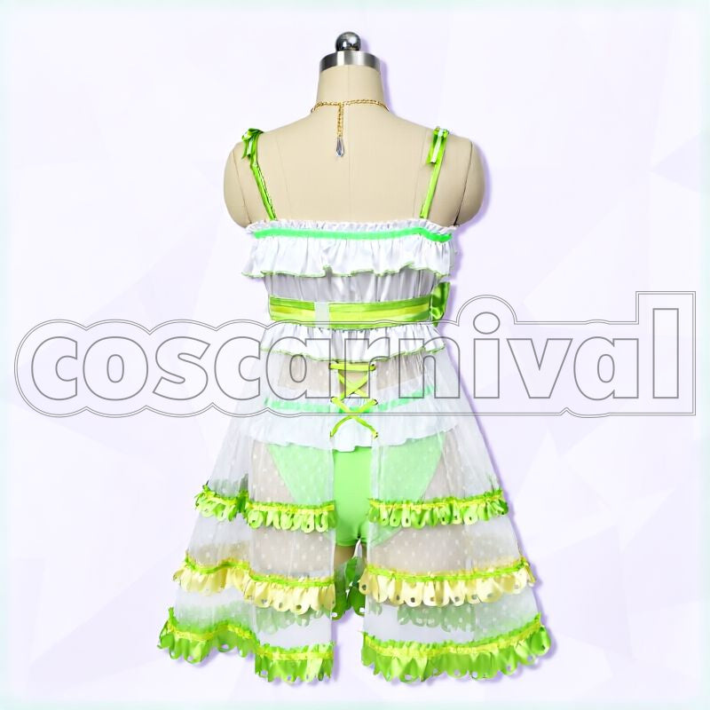 Mejiro McQueen Fair Lady of the Waves Swimsuit Cosplay cosplay costume from Umamusume: Pretty Derby, back view
