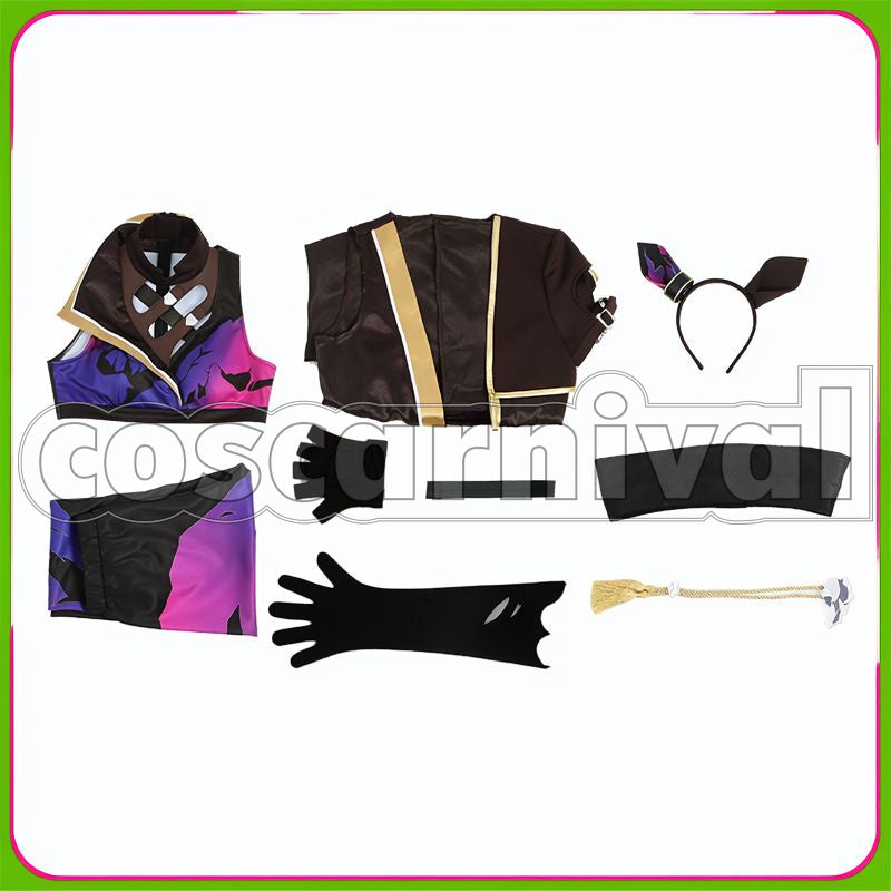 Narita Brian Ravenous Wolf New Outfit Cosplay cosplay costume from Umamusume: Pretty Derby, set view