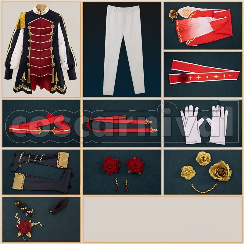 Rose Kingdom Race Outfit Cosplay cosplay costume from Umamusume: Pretty Derby, set view